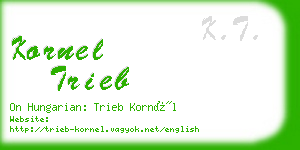 kornel trieb business card